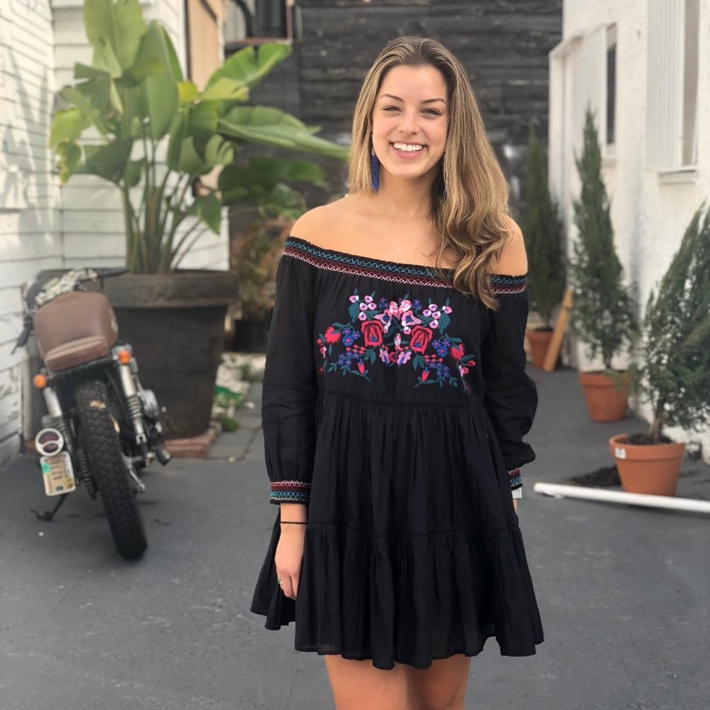Free people off the shoulder smock dress